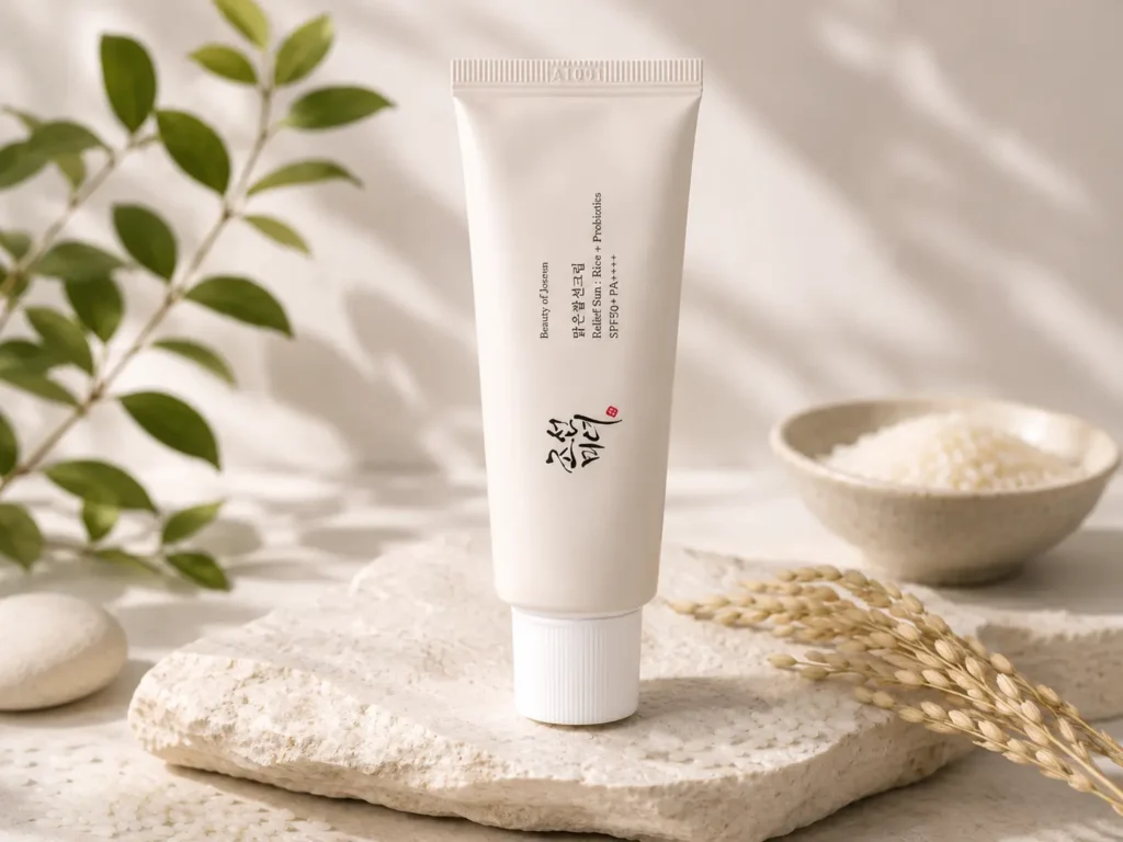 Beauty of Joseon Relief Sun Rice + Probiotics SPF 50+ PA++++, a gentle Korean sunscreen for sensitive skin