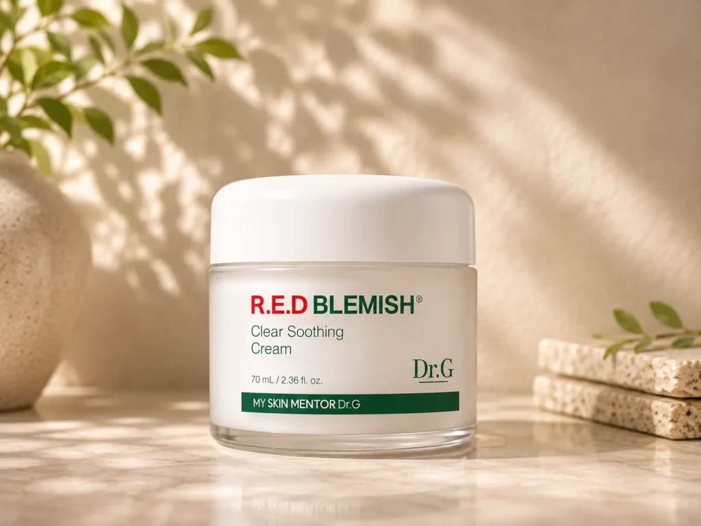 Dr.G R.E.D Blemish Clear Soothing Cream, a Korean moisturizer for oily, acne-prone and sensitive skin