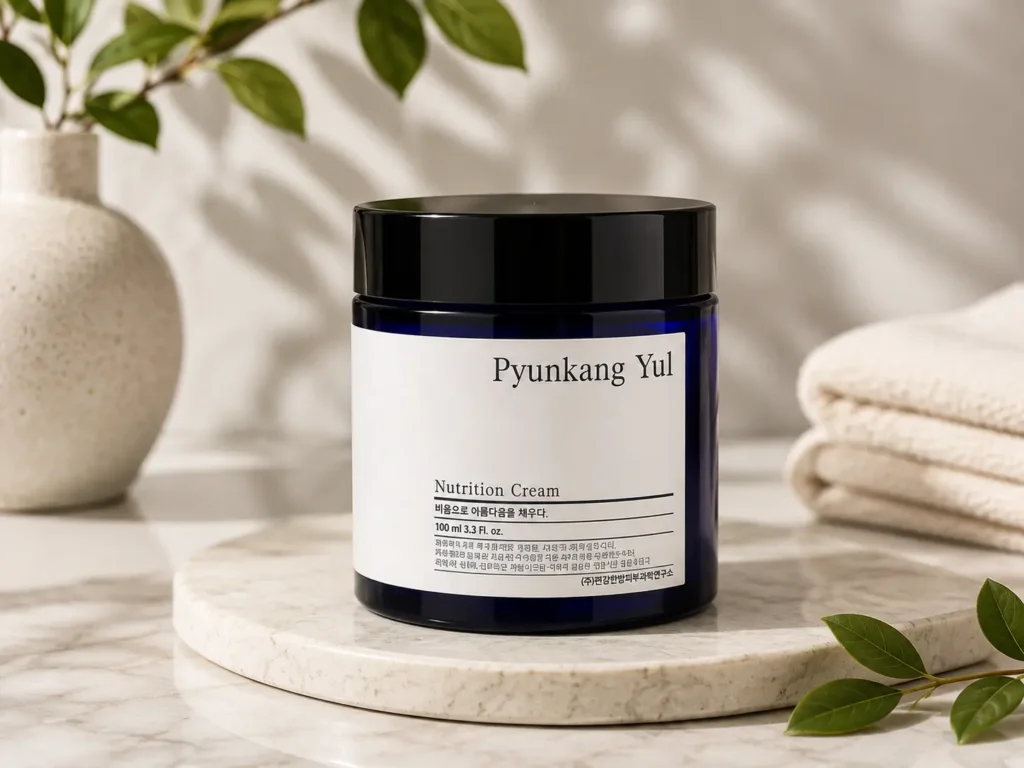 Pyunkang Yul Nutrition Cream, a Korean moisturizer for dry skin with a rich, nourishing formula